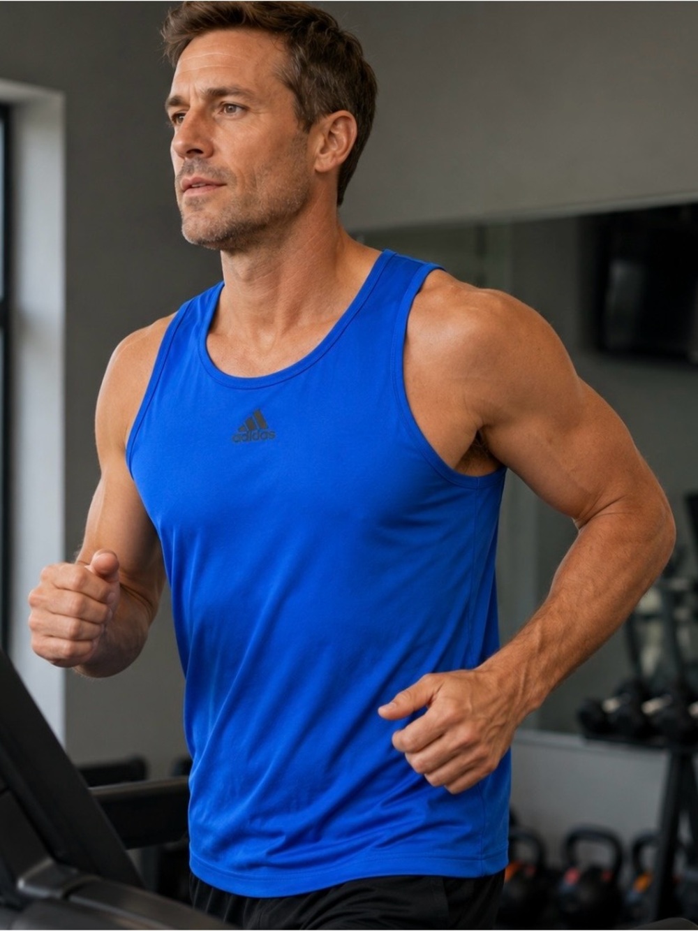 adidas Men’s Royal Blue Athletic Tank Top